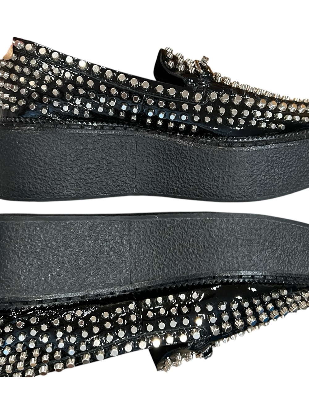 Jeffrey Campbell Choux Street Studded Platform Wedge Loafers Black Size 8 NWOB - Picture 12 of 13